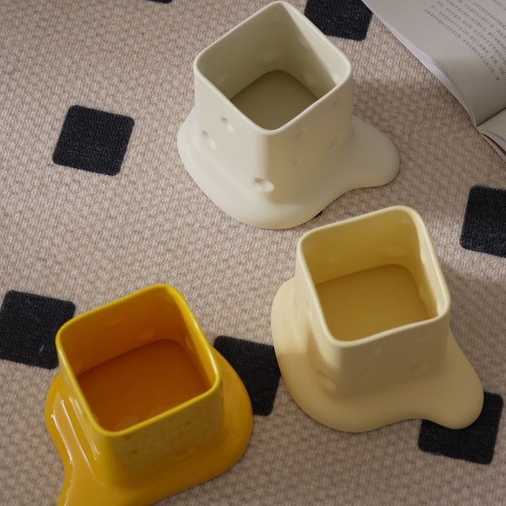 Swiss Cheese Brush Holder