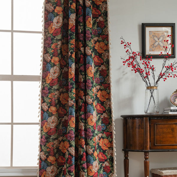 Retro Blossoming Curtain