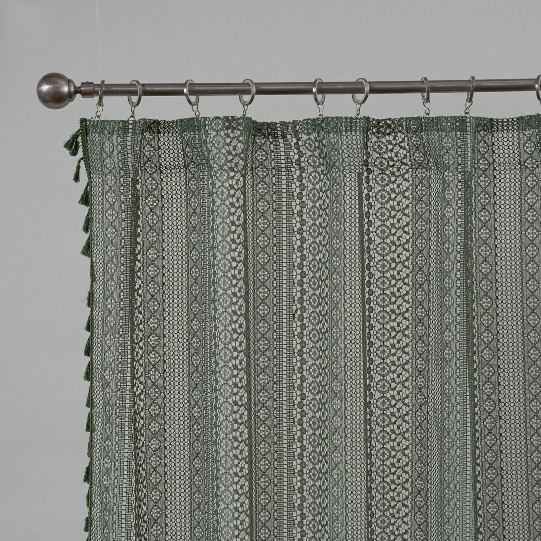 Soft Glow Lace & Fringe Curtain
