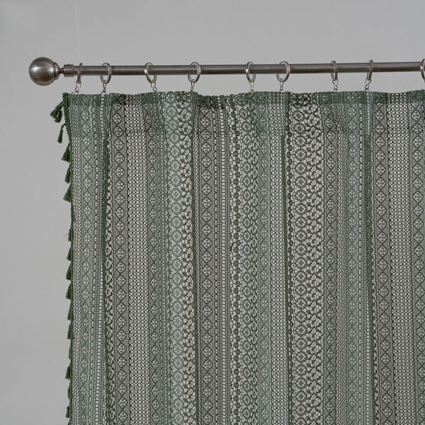 Soft Glow Lace & Fringe Curtain