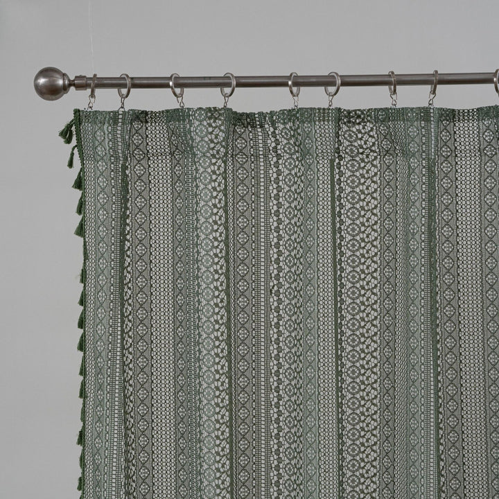 Soft Glow Lace & Fringe Curtain