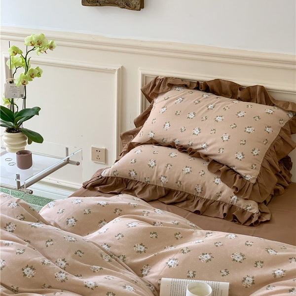 Frilly Floral Bedding Set