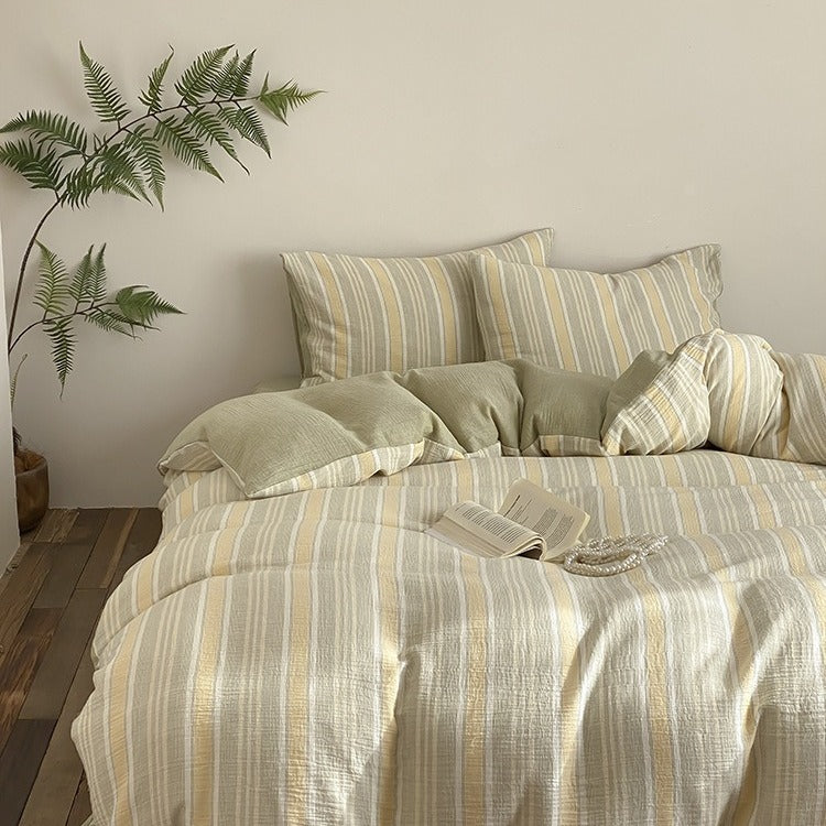 Springtime Striped Bedding Set