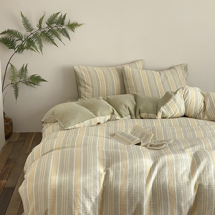 Springtime Striped Bedding Set