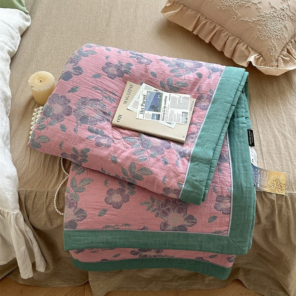 Blossom Dew Summer Quilted Blanket