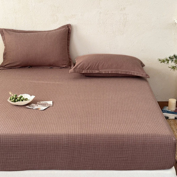 Earthy Cotton Fitted Sheet