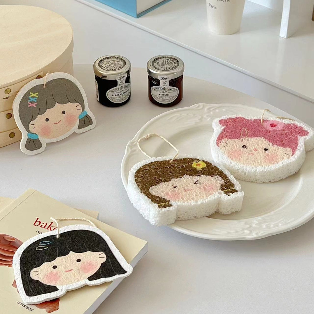 Cutie Girl Dish Sponge Set