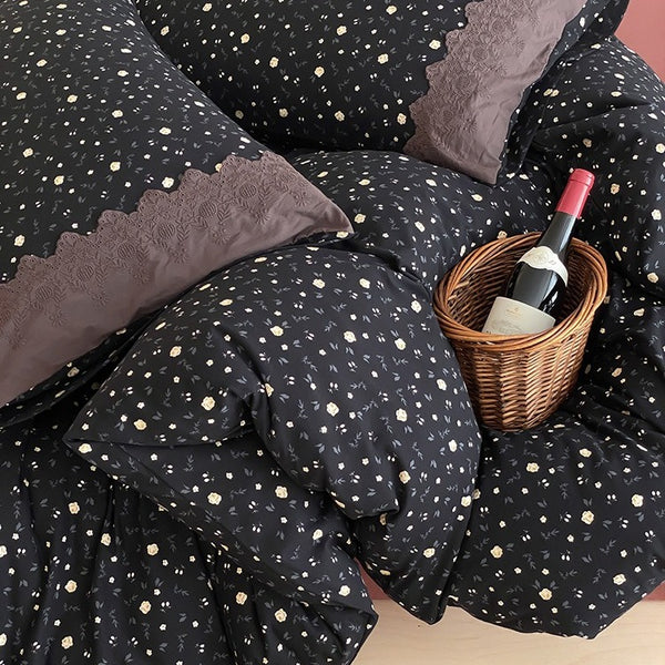 Midnight Bloom Cloud Bedding Set