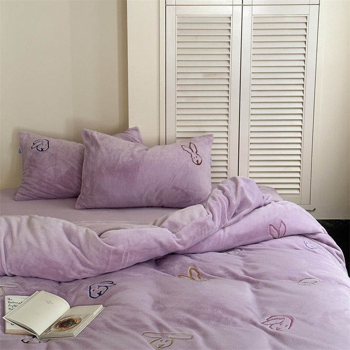Warm Bunny Bedding Set Collection