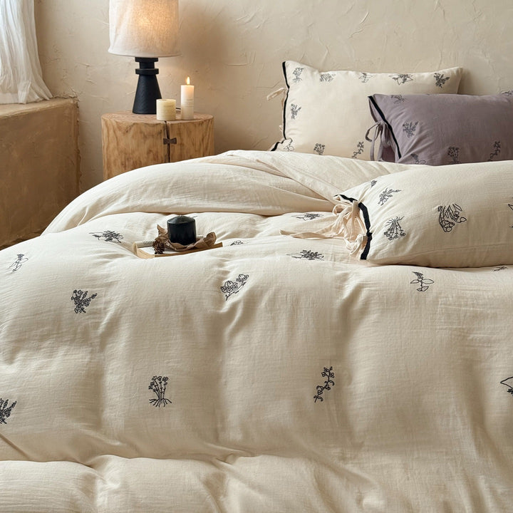 Herb Embroidery Bedding Set