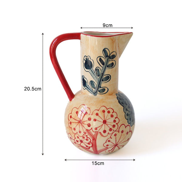 Fiesta Ceramic Pitcher Vase