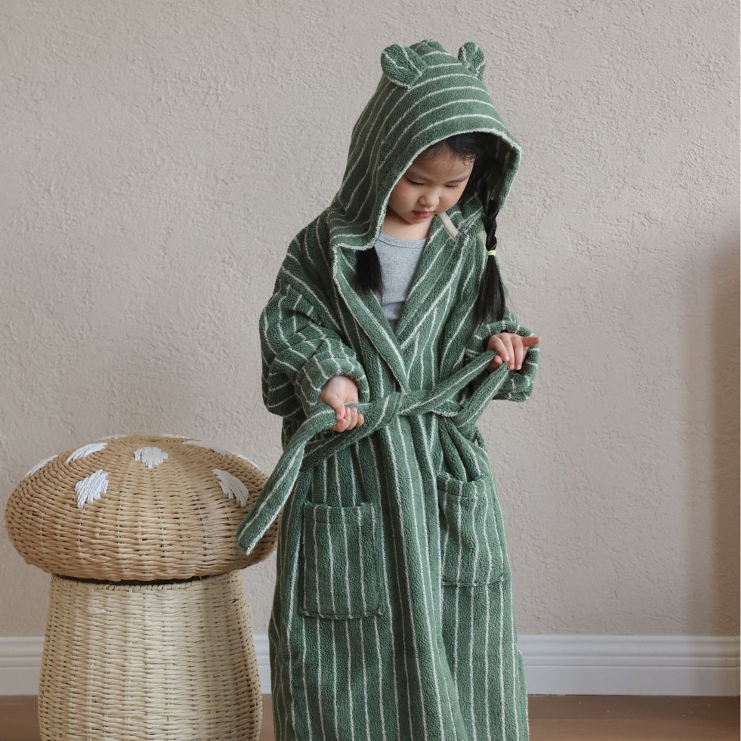 Coastal Striped Kid Bathrobe