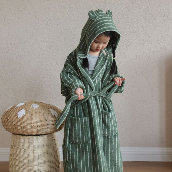 Coastal Striped Kid Bathrobe