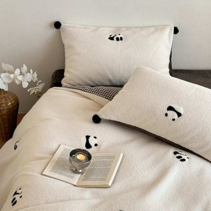 Ribbon Letter Fluffy Bedding Set