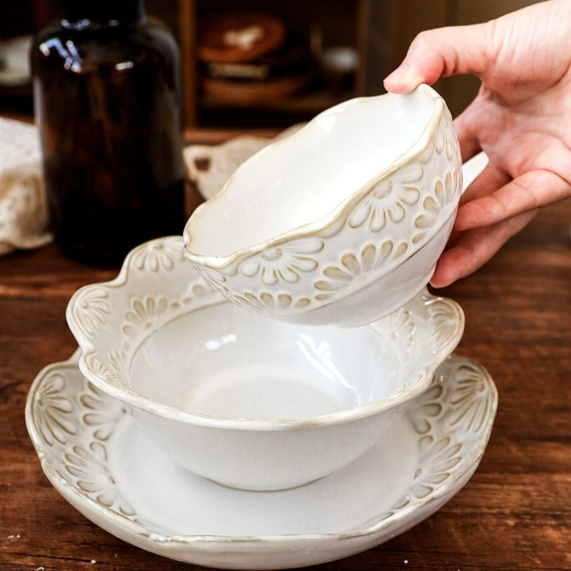 Garland Embossed Ceramic Dining Collection