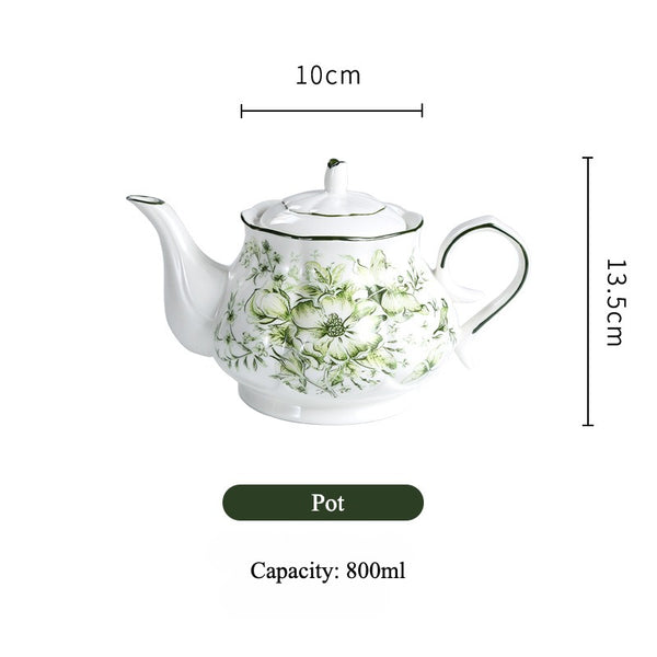 Green Garden Tea Cup & Pot