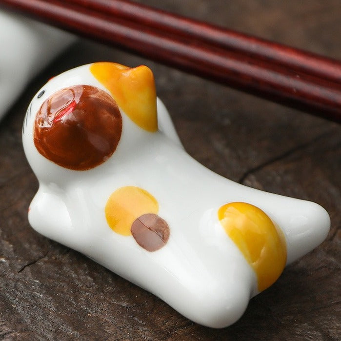 Lucky Kitty Chopsticks Holder Set