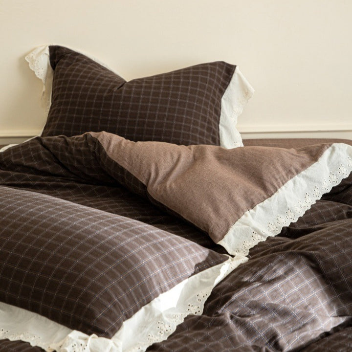 Morning Coffee Tartan Bedding Set