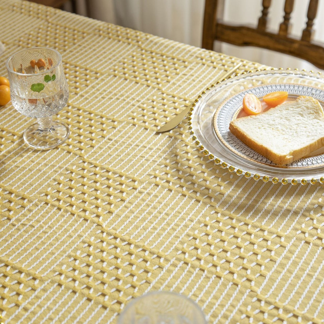 Vintage Geo Weave Tablecloth