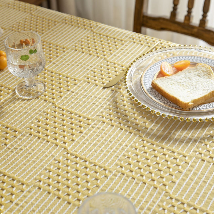 Vintage Geo Weave Tablecloth