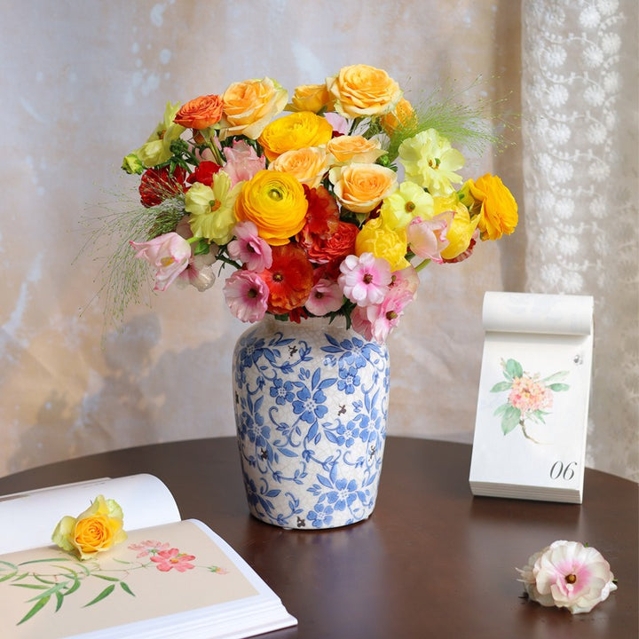 Blue Countryside Ceramic Vase Collection
