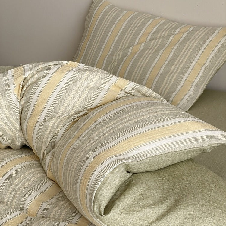 Springtime Striped Bedding Set