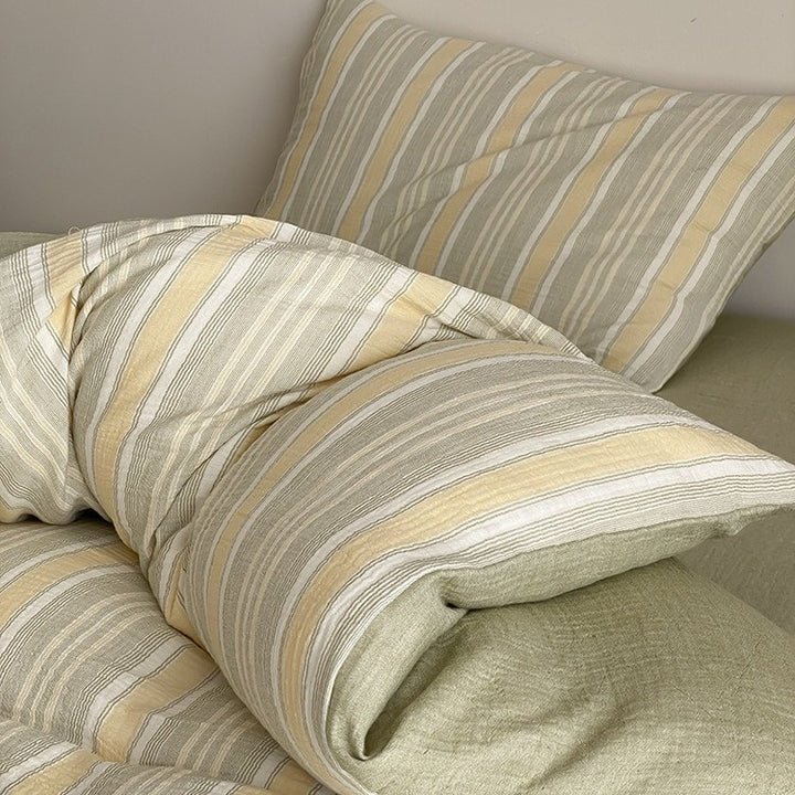 Springtime Striped Bedding Set