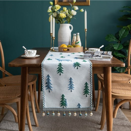 Pine and Reindeer Table Runner