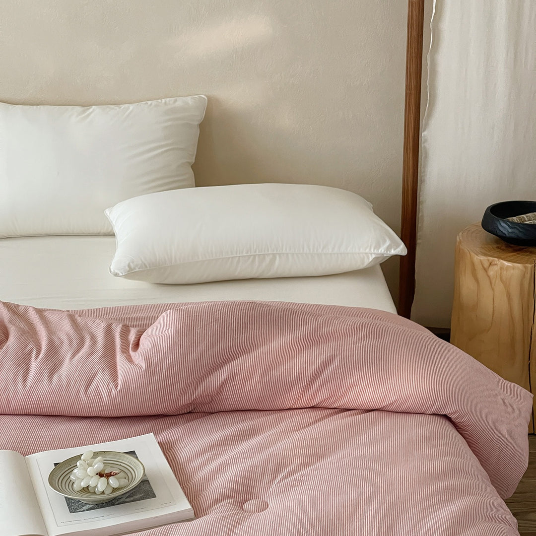 Minimalist Stripe Summer Quilted Blanket