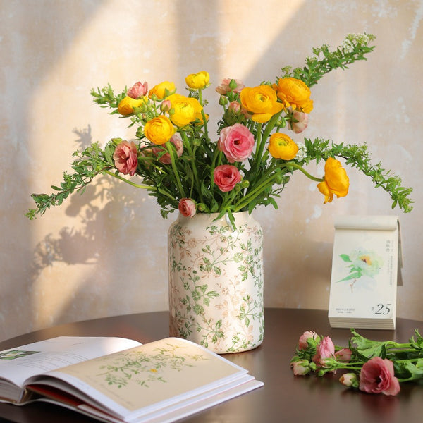 Green Garden Ceramic Vase