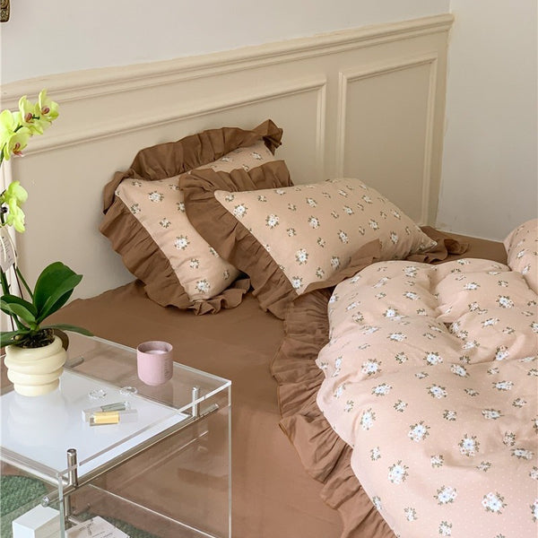 Frilly Floral Bedding Set