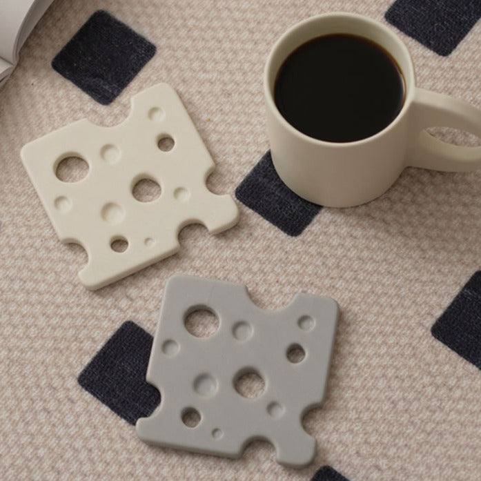 Swiss Cheese - Slice Ceramic Coaster Collection