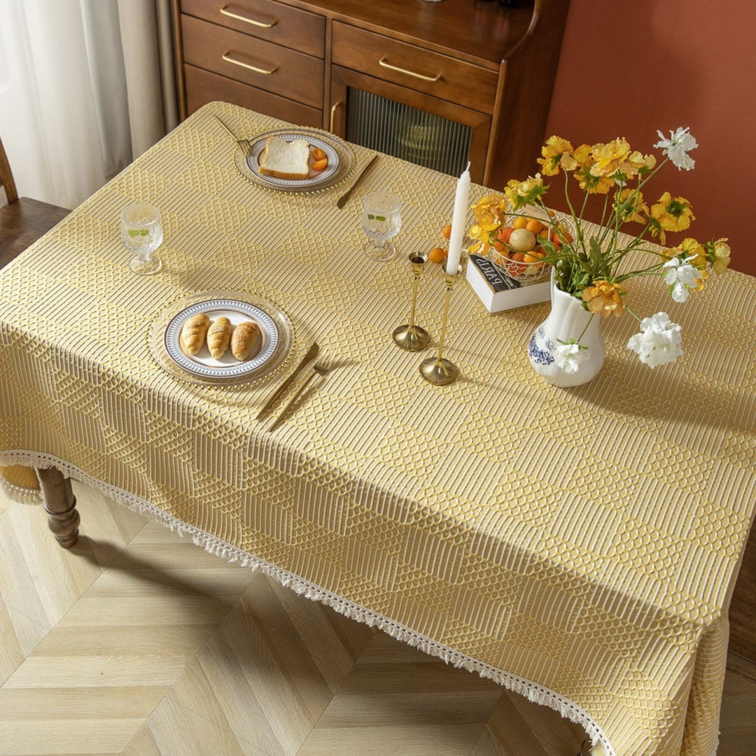 Vintage Geo Weave Tablecloth