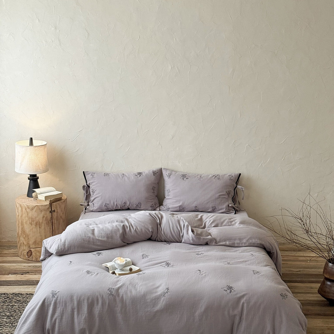 Herb Embroidery Bedding Set