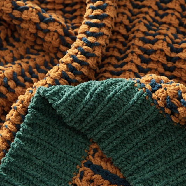 Earthy Contrast Throw