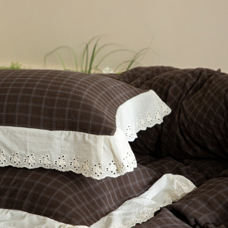 Morning Coffee Tartan Bedding Set