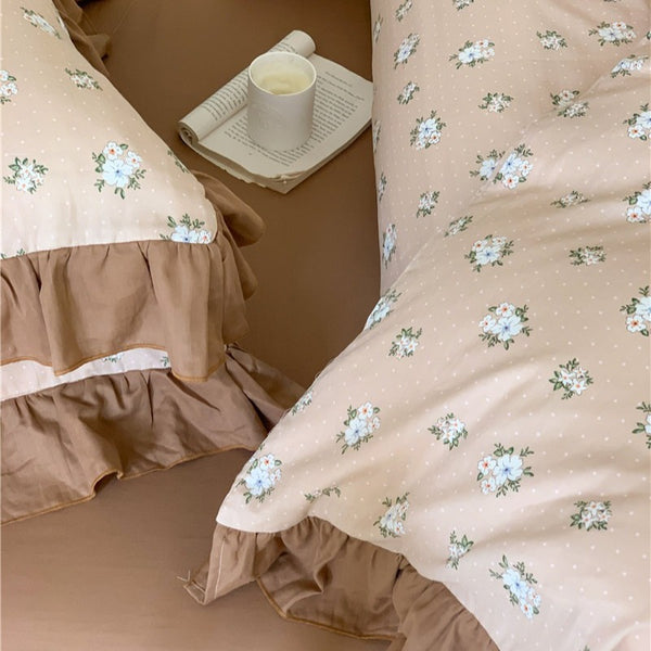 Frilly Floral Bedding Set