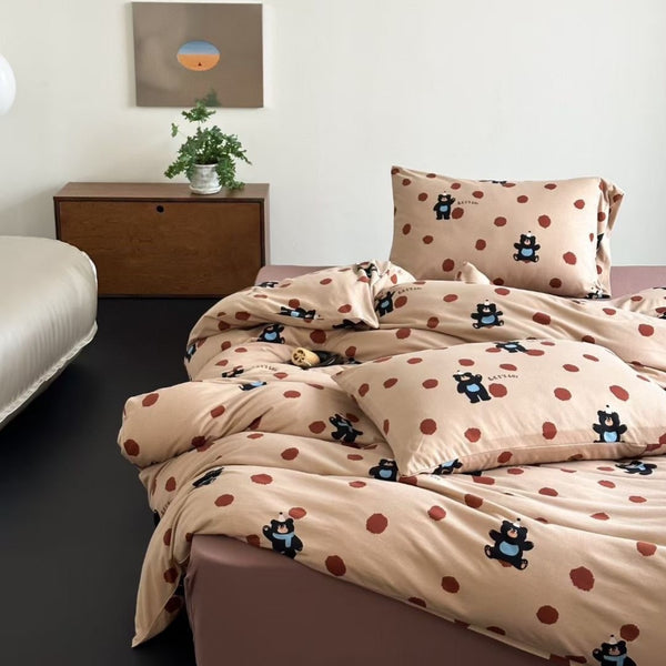 Polka Dot Beary Bedding Set