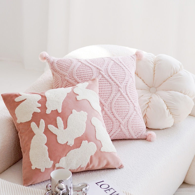 Pink Bunny Cushion