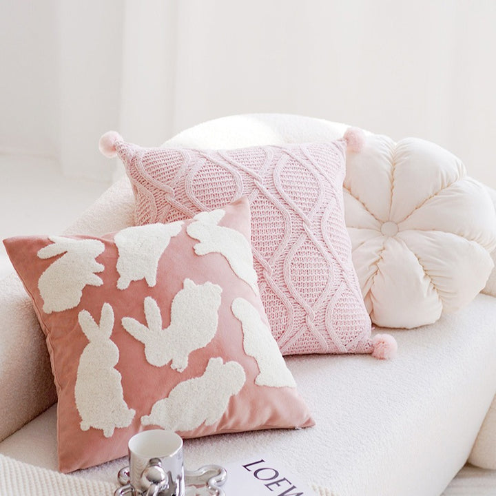 Pink Bunny Cushion