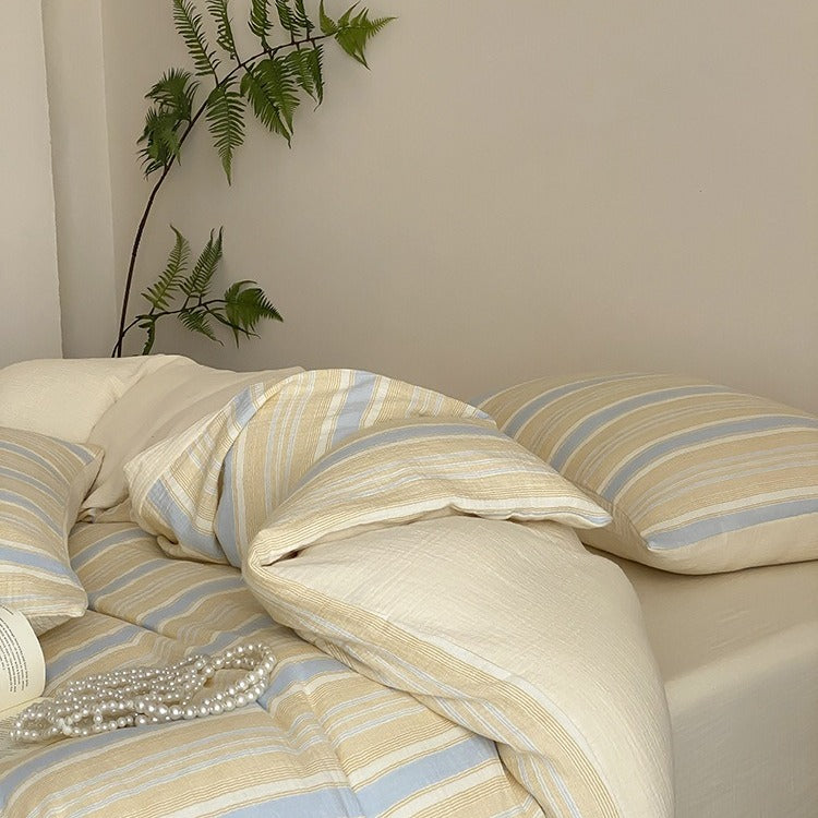 Springtime Striped Bedding Set