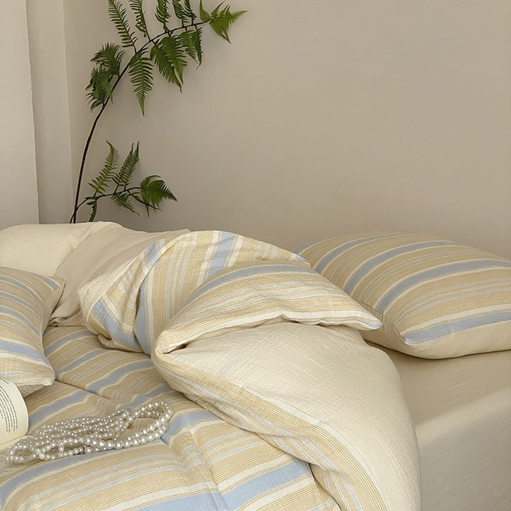 Springtime Striped Bedding Set