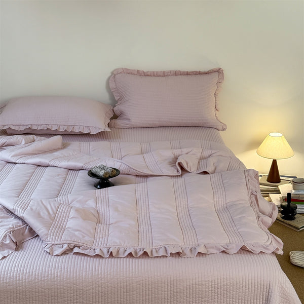 Soft Cream Summer Quilted Blanket