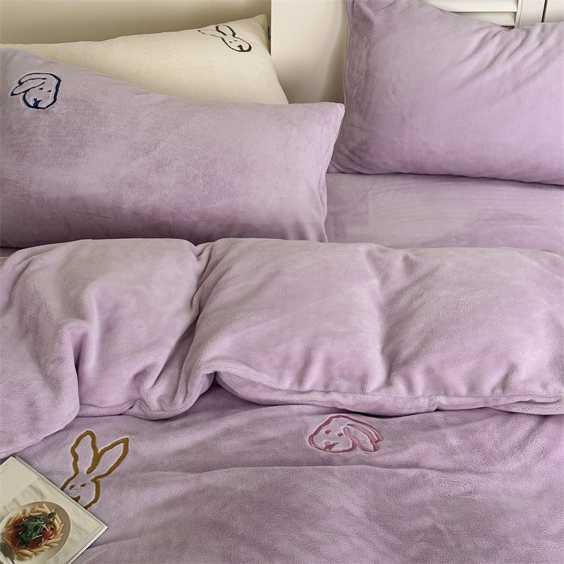 Warm Bunny Bedding Set Collection