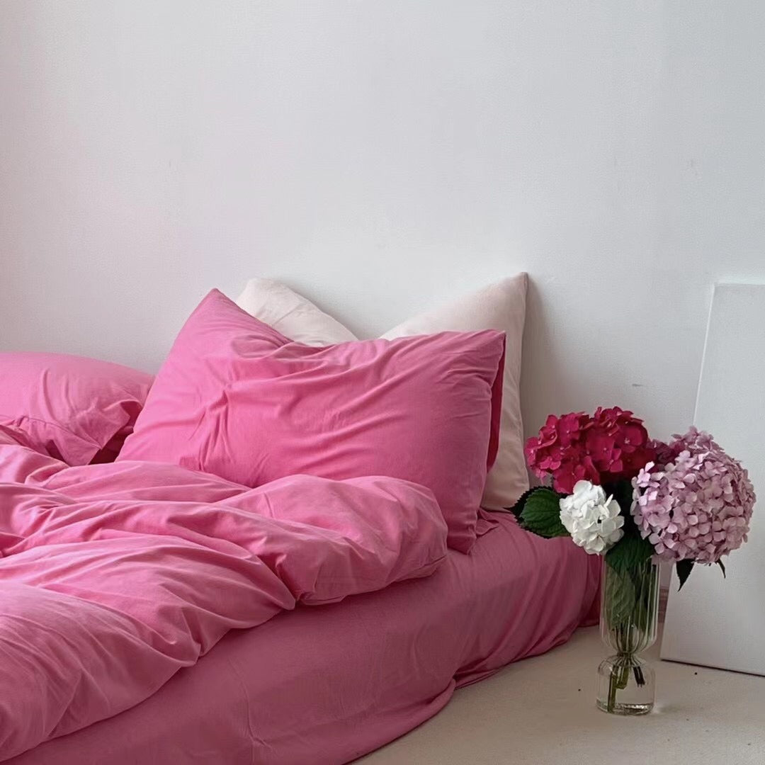 Blushing Rose Jersey Cotton Pillowcase