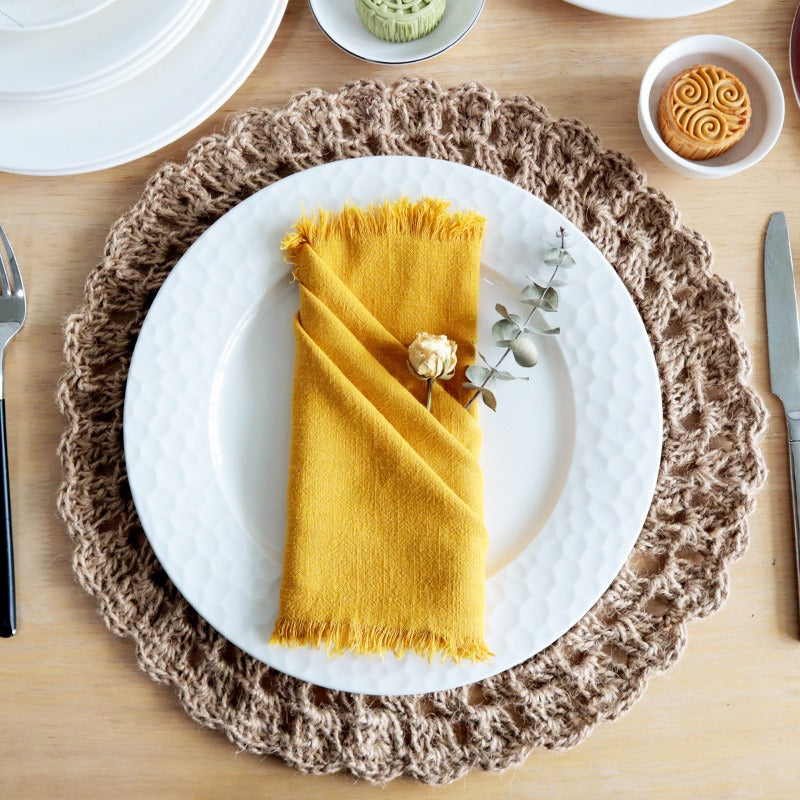 Tassel Cotton & Linen Napkin Set