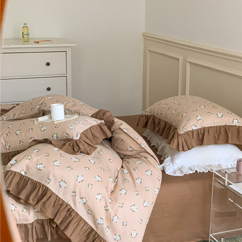 Frilly Floral Bedding Set