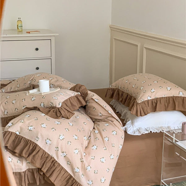 Frilly Floral Bedding Set