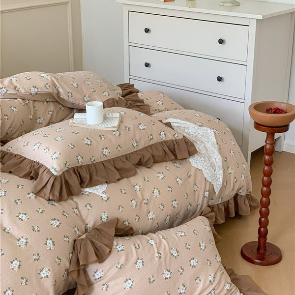 Frilly Floral Bedding Set