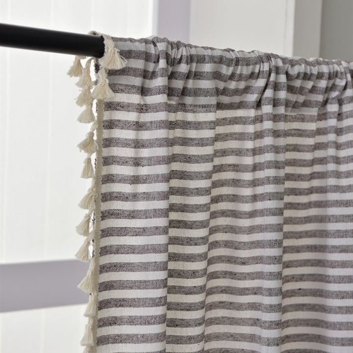 Beach Villa Striped Curtain